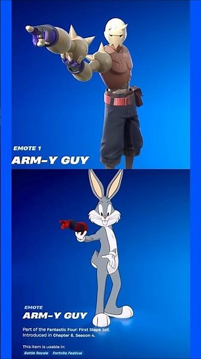 Fortnite BUGS BUNNY Skin Doing Funny Laughing Emotes (BATTLE PASS Collab) 06