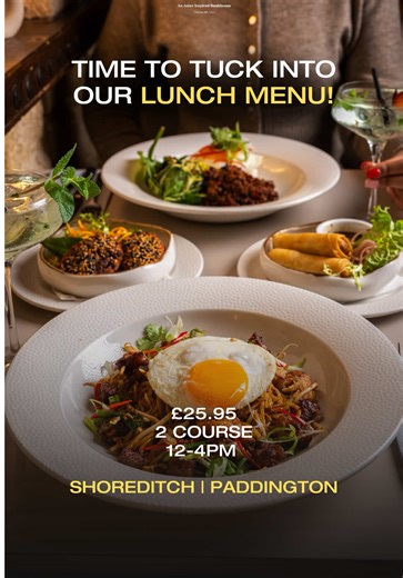 Delicious Lunch Menu Returns in Shoreditch & Paddington!