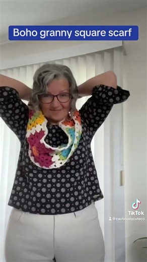 Wrapped in Color: The Ultimate Boho Granny Square Scarf 🌈✨🧣🧶