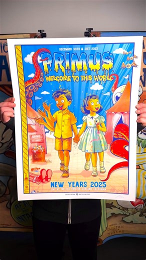 Tonight and tomorrow we SEND IN THE CLOWNS. The event poster commemorating both nights of this New Years celebration at the Fox Theater in Oakland, CA continues the twisted book series created by our resident harlequin zoltron A limited edition of 600 artist-signed, 5-color serigraphs with metallic glaze background elements will be available at the merch booth, with a small number signed by the band. Additionally, there will be a very limited holographic edition autographed by the band. See more