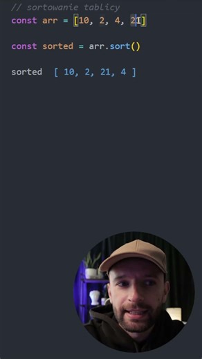 Wbudowany "BŁĄD" sortowania w JS