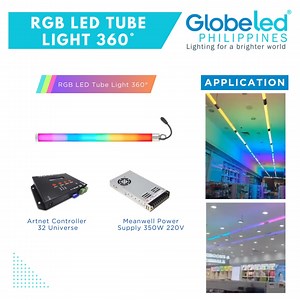 RGB LED tube light with 360-degree illumination provides vibrant, colorful lighting that evenly distributes light in all directions. Ideal for creating dynamic and immersive lighting effects in various spaces. #LED #accentlighting #indoorlighting #GlobeledPH Click here to learn more. https://shorter.me/bPuoO | GlobeLED Philippines