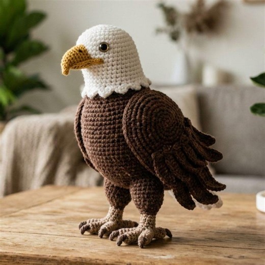Realistic Eagle Amigurumi Crochet Pattern : Lifelike Bird Plush Tutorial (PDF Download) - Etsy