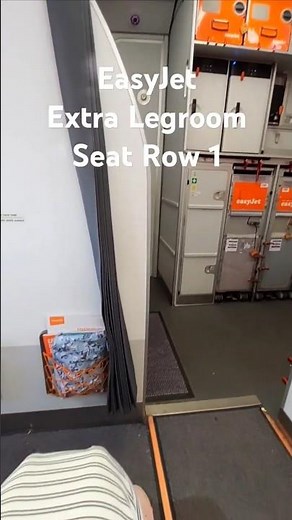 EasyJet Extra Legroom Seat Row 1 #airbus #a321 #gatwick #takeoff