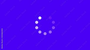 Loading circle icon Searching, Updating, and Buffering Circle icon animation on black background. 4K clip Green Screen. Circle Loading icon loop out. preloaders animation