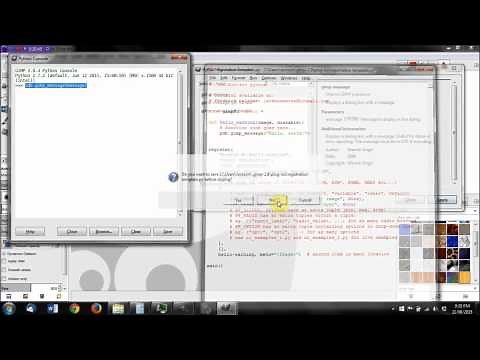 Gimp Scripting: Python Fu, Hello World and the error console