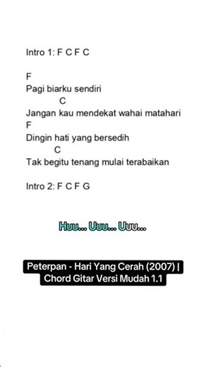 Chord Peterpan - Hari Yang Cerah termudah 1.1-2 short #peterpan #hariyangcerah