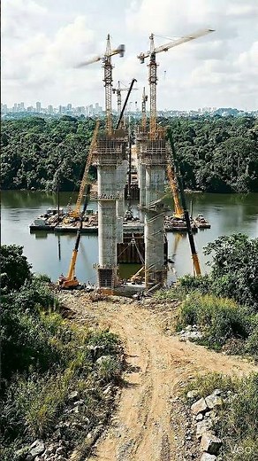 🏗️ From River to Roadway: Complete Bridge Construction Time-Lapse! 🌊✨