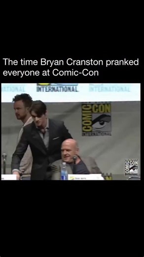 absolute.cinema on Instagram: "In 2013 at San Diego Comic Con, Bryan Cranston surprised fans by moving through the crowd disguised behind a lifelike mask of his famous TV character. No one realized it was actually him until he revealed the trick during a panel, turning the moment into one of the event's most memorable surprises. He strode through the convention floor, fans posing for photos and chatting without realising the man behind the mask was the man they came to see. Then, at a panel mome