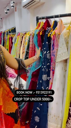 8.3K views · 65 reactions | Crop Top Collection under 5000/- Take a screenshot Book now ( Shipping worldwide cod all india ) #croptop #lehenga #weddingdress #dressoftheday #foryou #fashion #fusion #lehengacholi #haldioutfit #mahendidesign #newarrivals #foryoupage #fashiondesigner #uk #usa #dubai #malasiya #tamilnadu #kerala #india #surat | Fashion Mantra | Facebook