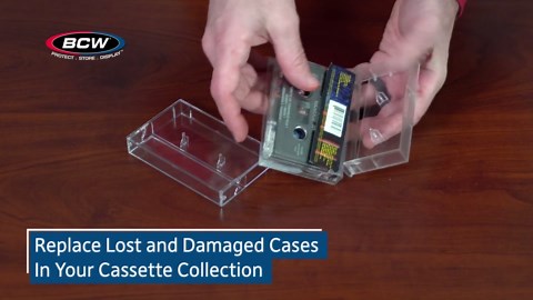 BCW Cassette Tape Cases – 10 Pack (Clear) | Replacement Audio Cassette Cases | Protect & Store Standard Cassette Tapes | Durable Plastic Storage for Music & Blank Tapes