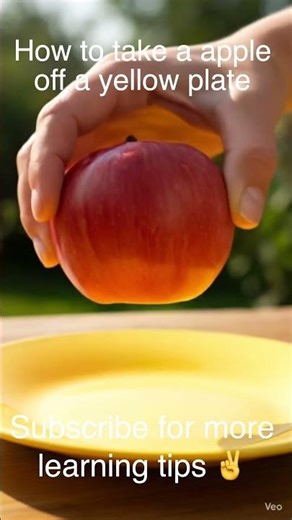 How to take an apple off a yellow plate #funny #learning #brainrot #lol