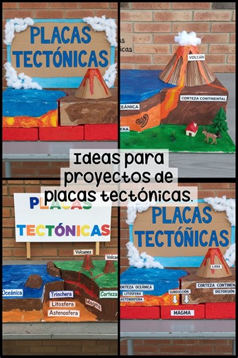 ideas para proyectos de las placas tectónicas 🌋. #AprendizajeCreativo #proyectoescolar #tareasescolares #fblifestyle #maquetas | Creaciones Yois MT