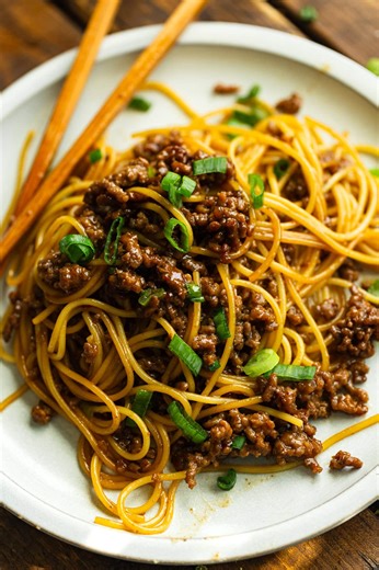 Korean Ground Beef Noodles [ Video]