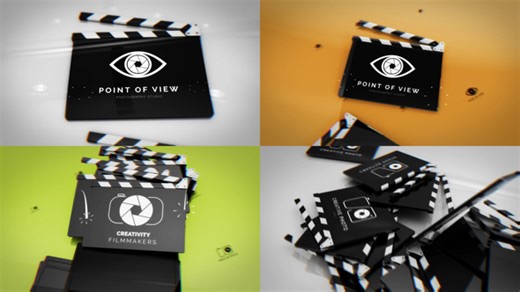 Cinema Clapper Board Logo Reveal Bundle
