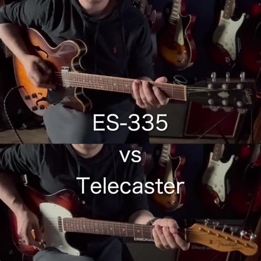 Gibson ES-335 vs Fender Telecaster Guitar Comparison