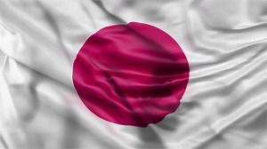 Japan waving flag animation.