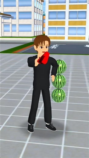 I will not give watermelon anything 😁😄😃😀#funnyclips #sakuraschoolsimulator