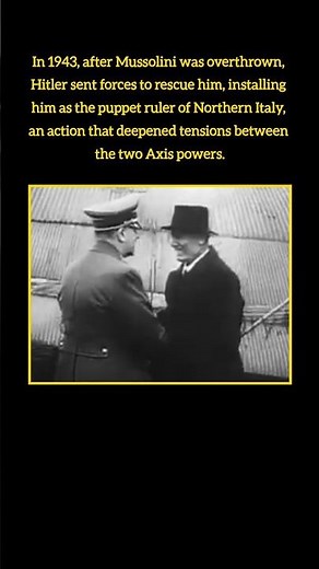 Hitler Rescues Mussolini: WW2 Puppet State #shorts
