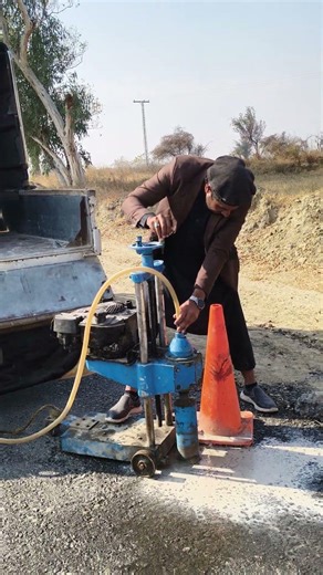 Asphalt Base course core cutting #viral #shorts #shortvideo