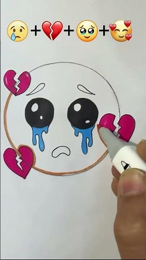 Broken Heart || Emoji satisfying creative art #CreativeArt #Satisfying