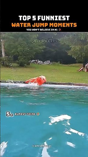 Ranking TOP 5 FUNNIEST Water Jump Moments 💦 #funny #shorts