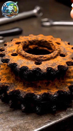 UNBELIEVABLE Transformation! 😱 Greasy Sprocket to Mirror Shine! ✨⚙️ #shorts