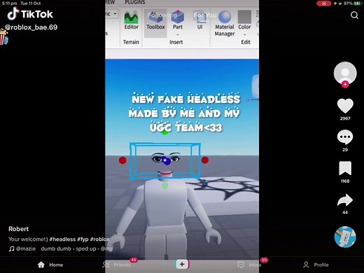 I hope it works haha #headless #roblox #fyp #viral #halloween