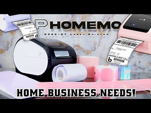 The Only Home Business Printer You Need! Phomemo D520-BT Bluetooth Thermal Printer