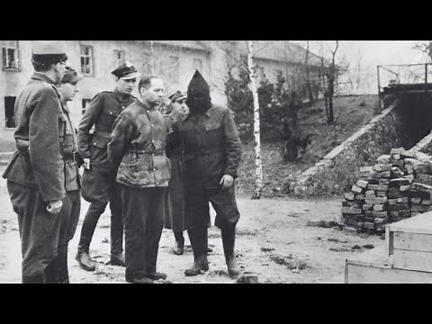 Execution of Rudolf Hoss hanged at Auschwitz camp were he once commandant