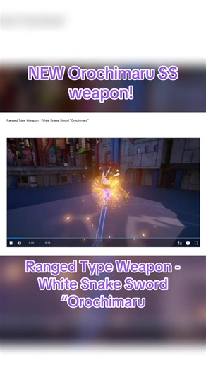 NEW Orochimaru SS weapon! Ranged Type Weapon - White Snake Sword “Orochimaru #ntbss #shinobistriker #anime #fyp #viral