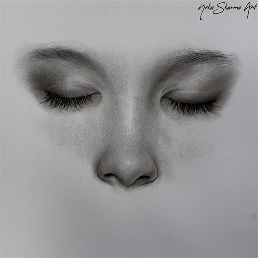 104K views · 9.9K reactions | Watch this easy charcoal drawing technique. ✌️ Used charcoal pencil and powder! | Neha Sharma Art | Facebook