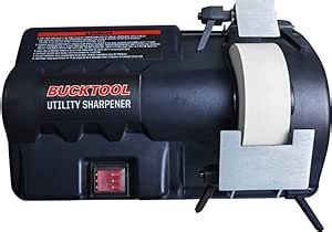 BUCKTOOL Knife & Tool Sharpener Electric Wet/Dry Utility Sharpener 0.7A Low Speed First-class WA Grinding Wheel, Model SCM4500