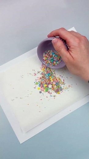 How to make a Chocolate Number Cake Topper using Chocolate and sprinkles #cakedecorating #cakehacks