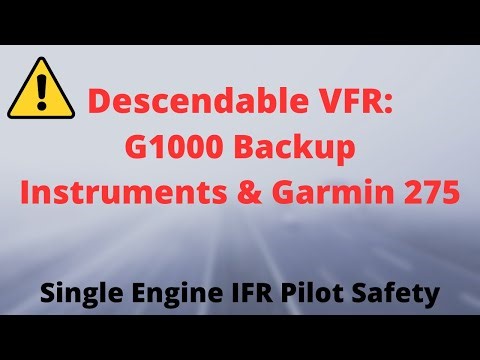 What IFR pilots must know if flying IMC: G1000 Backup Instruments & Garmin 275 New Plane IFR Safety