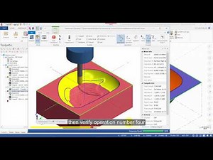 Mastercam 2018 Mill Advanced Tutorial 7 - Finish Using Scallop (Captioned)