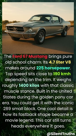 The 1967 Ford Mustang And Its Iconic V8 Power You Need To Know #shorts