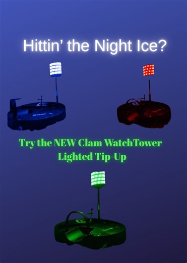 4.1K views · 59 reactions | Ice fishing in the dark? The brand new Clam WatchTower Lighted Tip-Up offers a super bright LED flag and an insulated hole cover design that all fits nicely into its own carry bag. Tackle shack Ice Fishing Open House is coming up on Sunday, December 7th. Hope to see you here! #tackleshack #wellsboropa #icefishing #FishTiogaCounty #icefishpa #tiogacountypa #clamoutdoors #nightfishing | Tackle Shack | Facebook