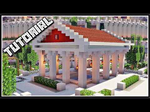 How To Build A Greek Bathhouse | Minecraft Tutorial