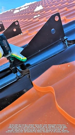 Smart Roof Vent Installation on Metal Roofing | Improve House Ventilation System.