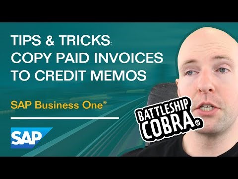 Secret Trick to Copy Paid Invoices to Credit Memos in SAP Business One