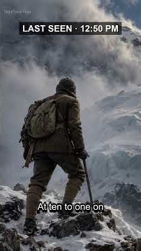 Two Climbers Vanished Near Everest's Summit in 1924 #shorts