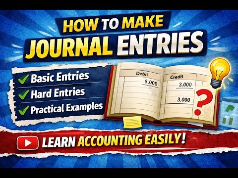 DIscussions on How to make journal entries, basic journal entries, hard journal entries.