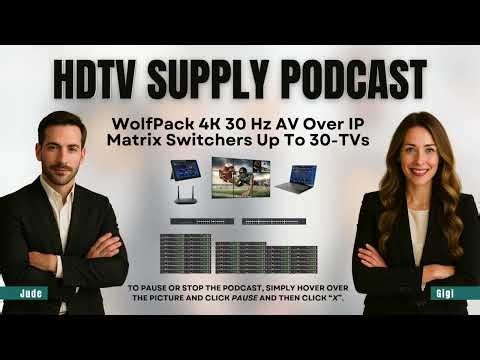 WolfPack 4K 30 Hz AV Over IP Matrix Switchers Up To 30 TVs