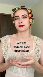 899K views · 5.9K reactions | My super simple 1940s vintage brush out routine!  When I don’t want to spend lots of time on my hair in the morning I go with a middle part and skip the styling clips. It still gives such fluffy waves #vintage #1940s #hairtutorial #vintagehair #oldhollywood #1950s | Victorybee | Facebook