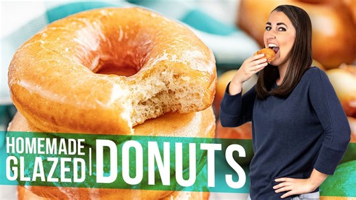 Homemade glazed donuts