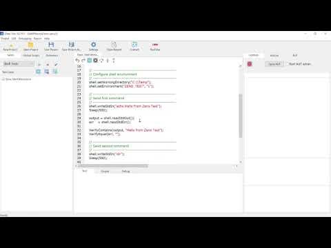 Working with ShellProcess in Zeno Test