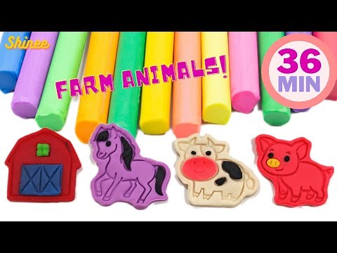 Create and Make Farm Animals with Play Doh | Best Toy Learning Videos for Toddlers