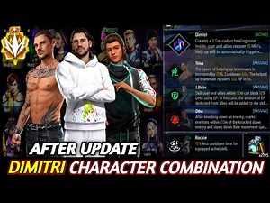 DIMITRI CHARACTER COMBINATION AFTER OB40 UPDATE || Dimitri character combination CS rank !!!