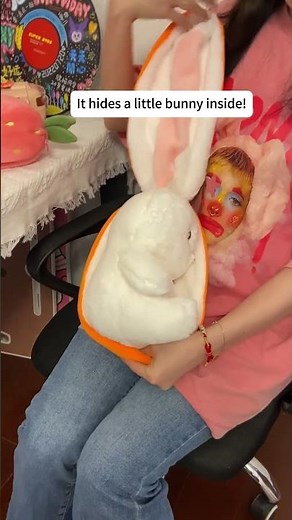 Unzip the Surprise Adorable Bunny Stuffed Animal Reveal